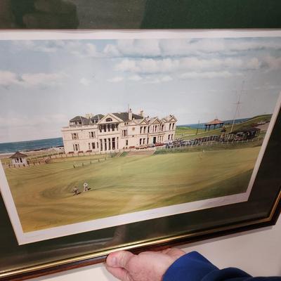 Set of 4 Framed Graeme W. Baxter Golf Prints Signed
