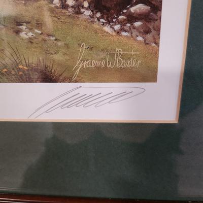 Set of 4 Framed Graeme W. Baxter Golf Prints Signed