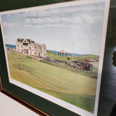Set of 4 Framed Graeme W. Baxter Golf Prints Signed