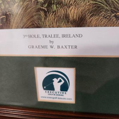 Set of 4 Framed Graeme W. Baxter Golf Prints Signed