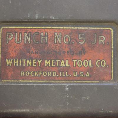 Whitney Metal Tool Co. Punch No. 5 Jr.