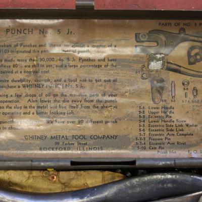Whitney Metal Tool Co. Punch No. 5 Jr.