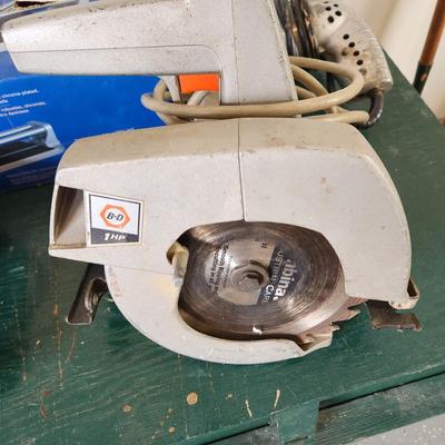 Tool Lot Tile Cutter Makita Sander B&D Drill and Saw