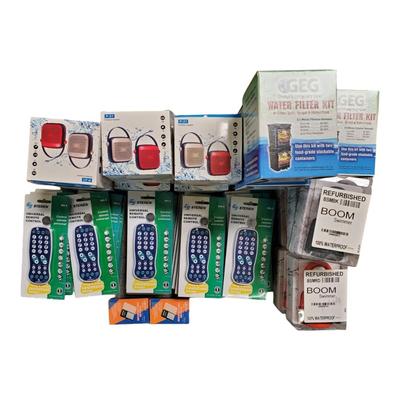 Lot Of Portable Speakers, Univeral Remote Control, Waterproof Speaker, Portable Scale And 4' Water Filter Kit