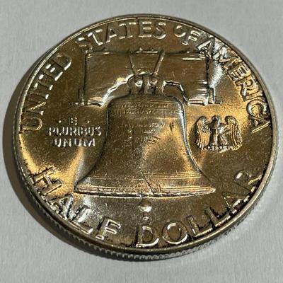 1950-P Uncirculated Condition Franklin Silver Half Dollar as Pictured.