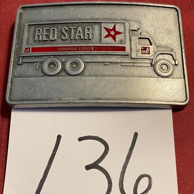 Vintage Red Star Buckle