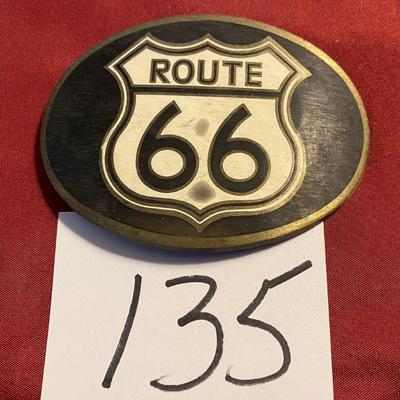 Vintage Route 66 Belt Buckle