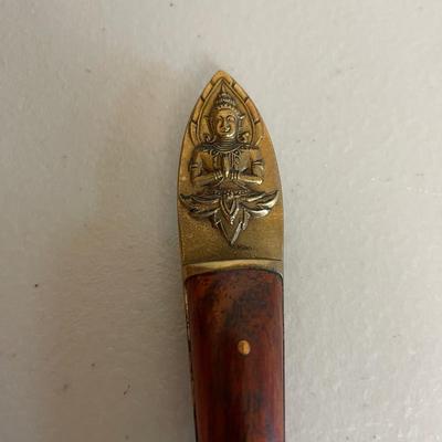Vintage Siam Buddha Thailand - 156 Piece Brass Flatware Set and Serving Pieces