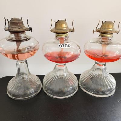 lot of 3 Oil lamps