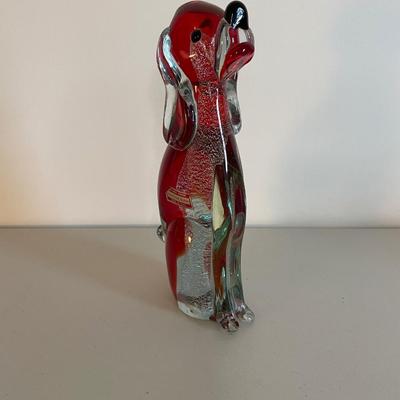 Statue / Figurine of Dog - Venetian Glass