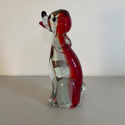 Statue / Figurine of Dog - Venetian Glass