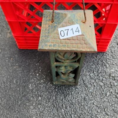 5 Cast Metal Lanterns Candle Holders