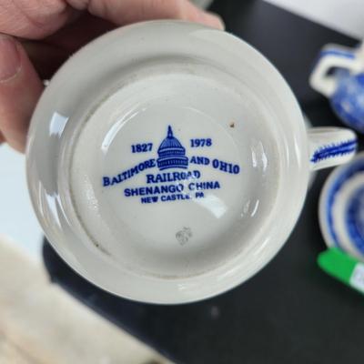 Baltimore & Ohio Railroad Shenango China Cups Saucer Creamer