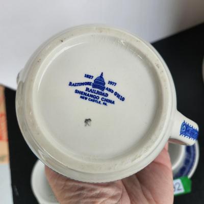 Baltimore & Ohio Railroad Shenango China Cups Saucer Creamer