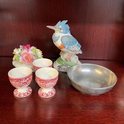 1077 Boehm Bird Staffordshire Masons Egg Cups