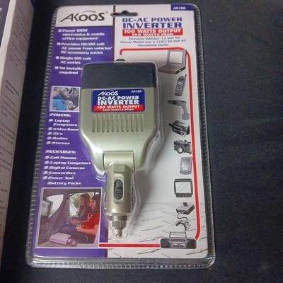 NEW DC-AC POWER INVERTER AND BASEBALL BAT FLASHLIGHT