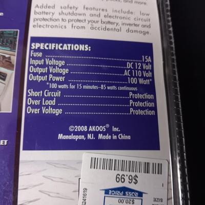 NEW DC-AC POWER INVERTER AND BASEBALL BAT FLASHLIGHT