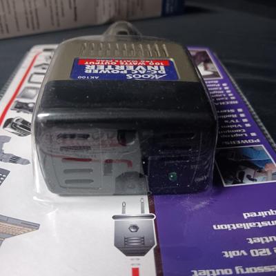 NEW DC-AC POWER INVERTER AND BASEBALL BAT FLASHLIGHT