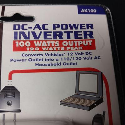 NEW DC-AC POWER INVERTER AND BASEBALL BAT FLASHLIGHT