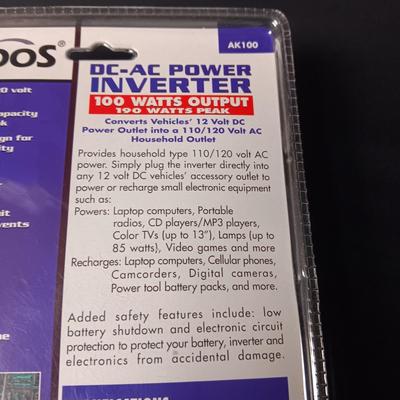 NEW DC-AC POWER INVERTER AND BASEBALL BAT FLASHLIGHT