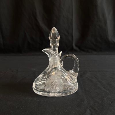 Floral Etched and Cut Crystal Decanter & More (DR-DZ)