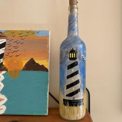 Hand Painted Lighthouse Decorative Items
