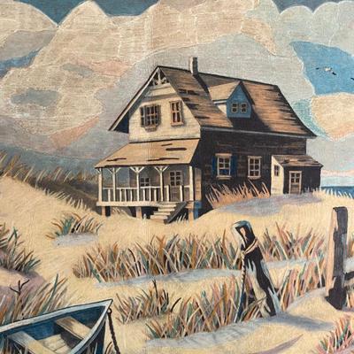 Painting of Beach House Scene
