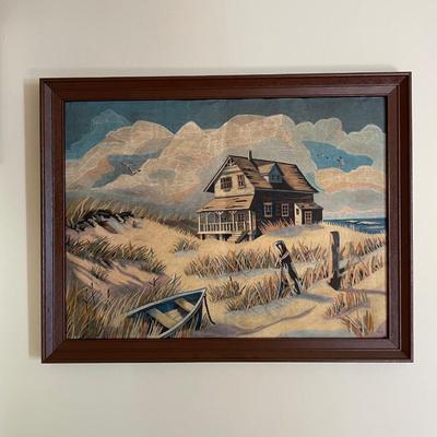 Painting of Beach House Scene