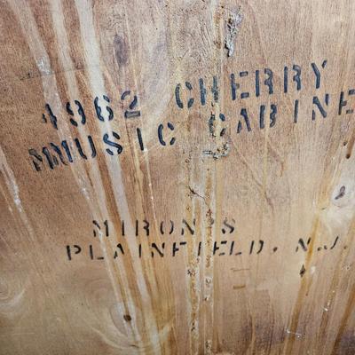 Solid Cherry Wood Music Cabinet (LR-DW)