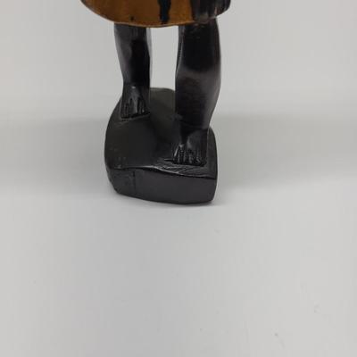 African wood figurine couple.