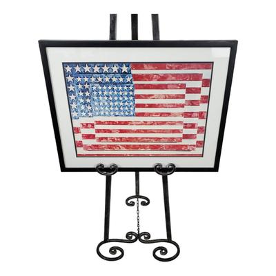 Three American Flag Poster