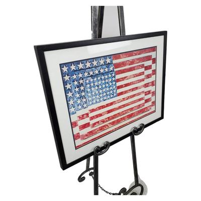 Three American Flag Poster