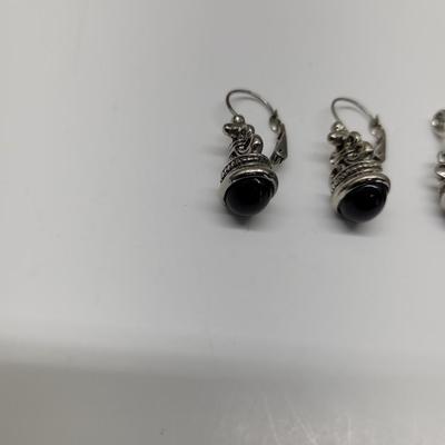 Sterling earrings and pendant set