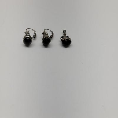 Sterling earrings and pendant set