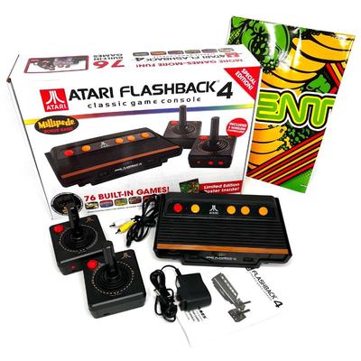 Atari Flashback 4 Classic Game Console with Centipede Poster and 76 Built in Games