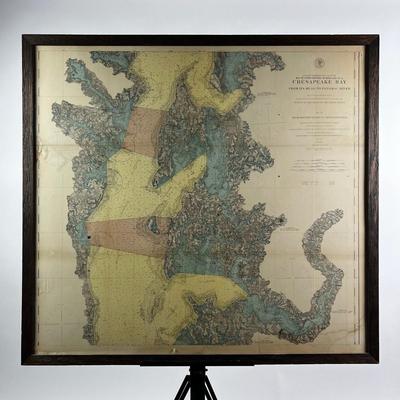 1097 Rare Antique Map of Oyster Grounds of The Chesapeake Bay No.2 1883