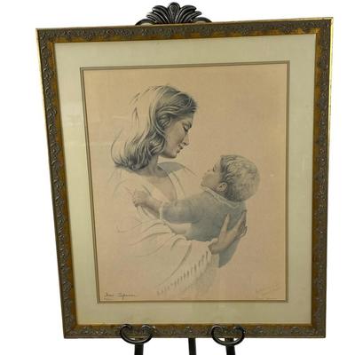 Irene Spencer (American, d. 2006) Lithograph "Mother's Here"