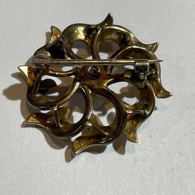 Antique Dainty 14K Opal & Seed Pearl Pin 1.8 Pennyweights in Good Preowned Condition.