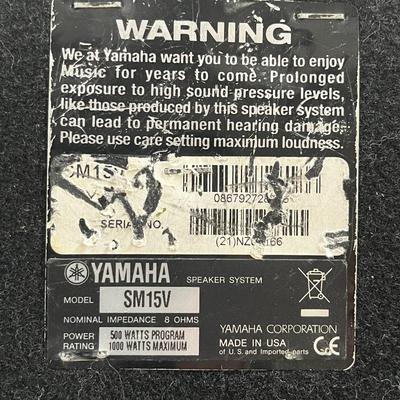2 YAMAHA SM15V Speaker (Retail $500.00 each)