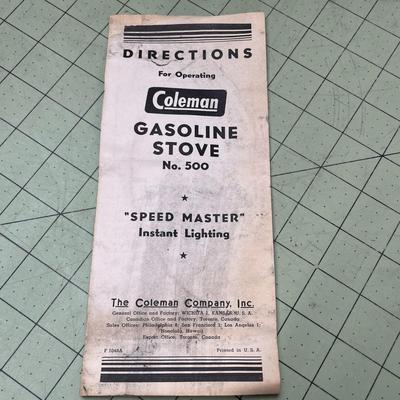 Coleman Gasoline Stove