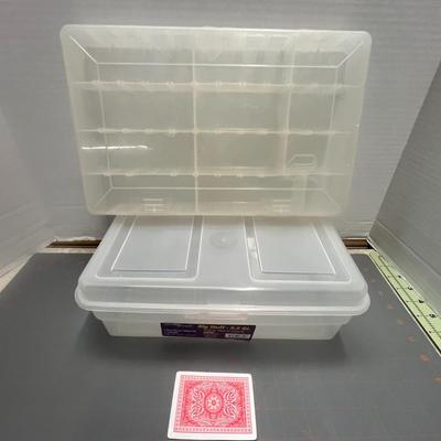 Plastic Rectangular Grid Box Organizer