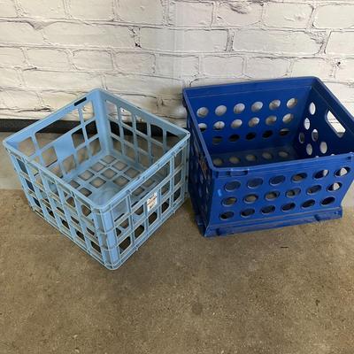 2 Different Plastic Milk Crate