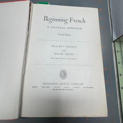 French Readings Book One To Five, French for Reading Knowledge, Begining German, Beginning French A Cultural Approach.