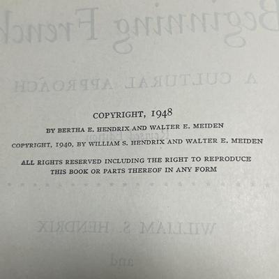 French Readings Book One To Five, French for Reading Knowledge, Begining German, Beginning French A Cultural Approach.
