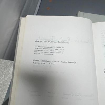 French Readings Book One To Five, French for Reading Knowledge, Begining German, Beginning French A Cultural Approach.