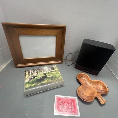 2 Photo Frame With Bluetooth Speaker & Bowl Snack
