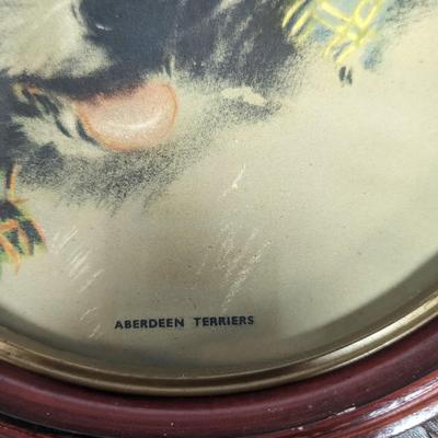 Framed Aberdeen Terriers Art