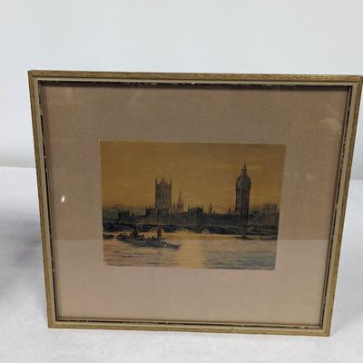 Framed Landscape Art 13 1/2" x 12"