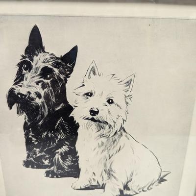 Framed Morgan Dennis Black & White Whiskey Ad 13" x 14"