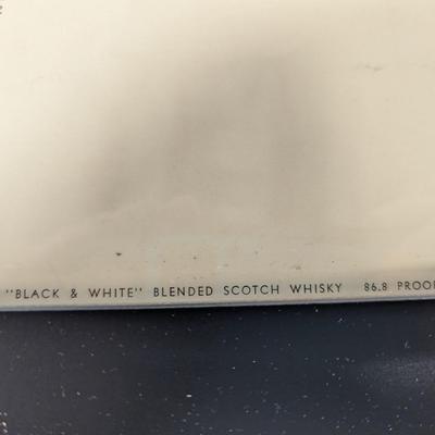 Framed Morgan Dennis Black & White Whiskey Ad 13" x 14"